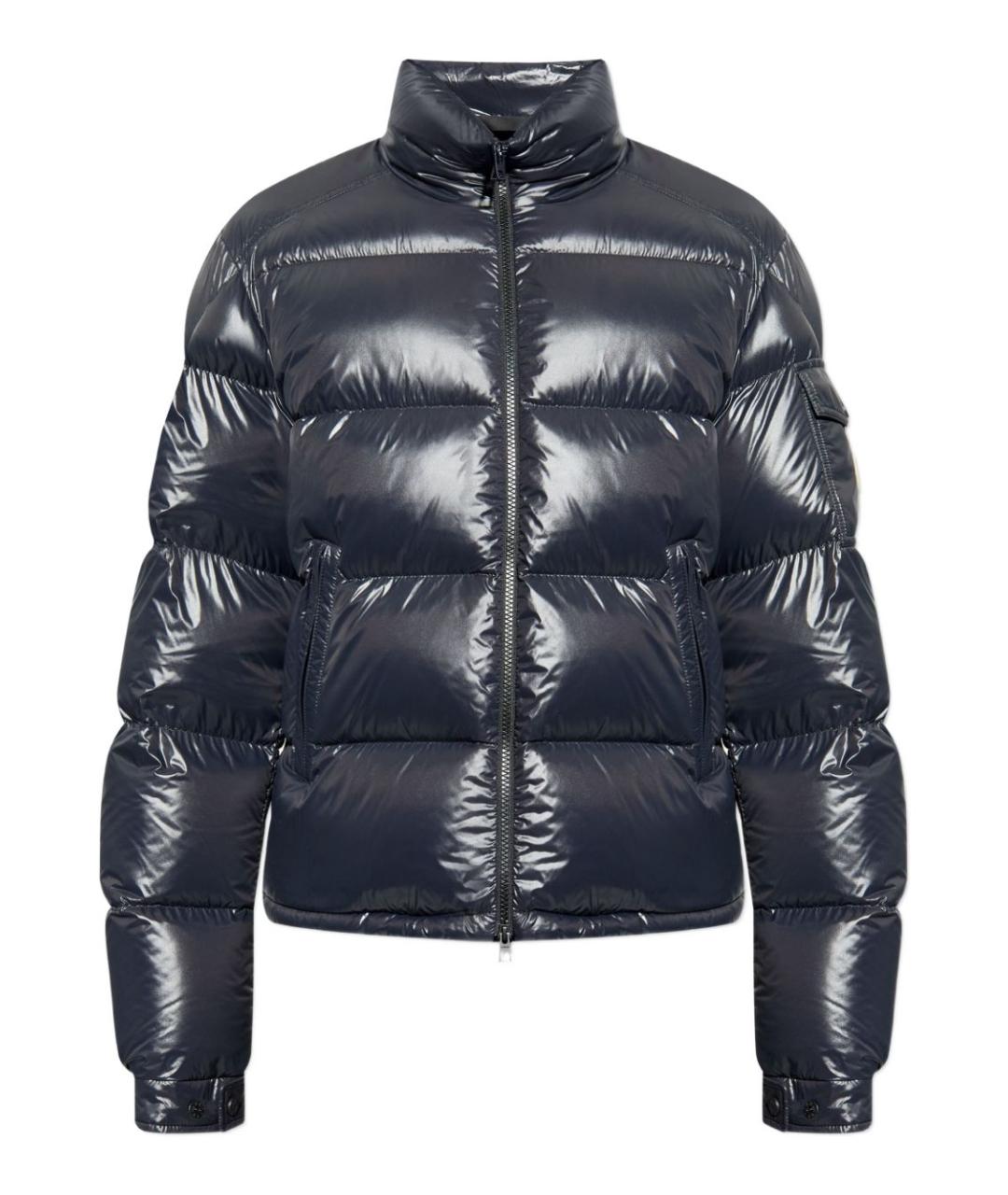 MONCLER Синий полиамидовый пуховик, фото 1