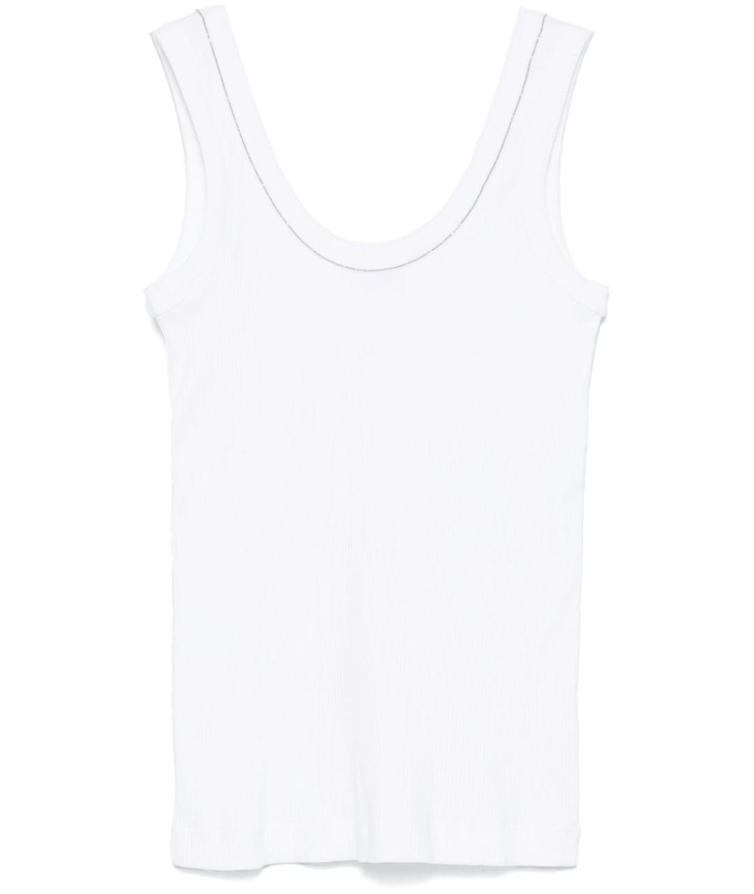 BRUNELLO CUCINELLI Белая хлопковая майка, фото 1