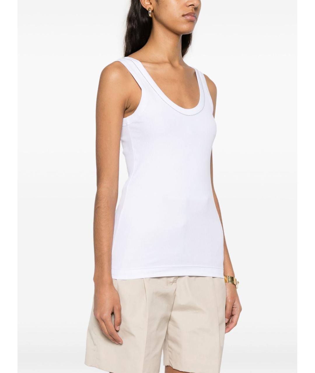 BRUNELLO CUCINELLI Белая хлопковая майка, фото 3