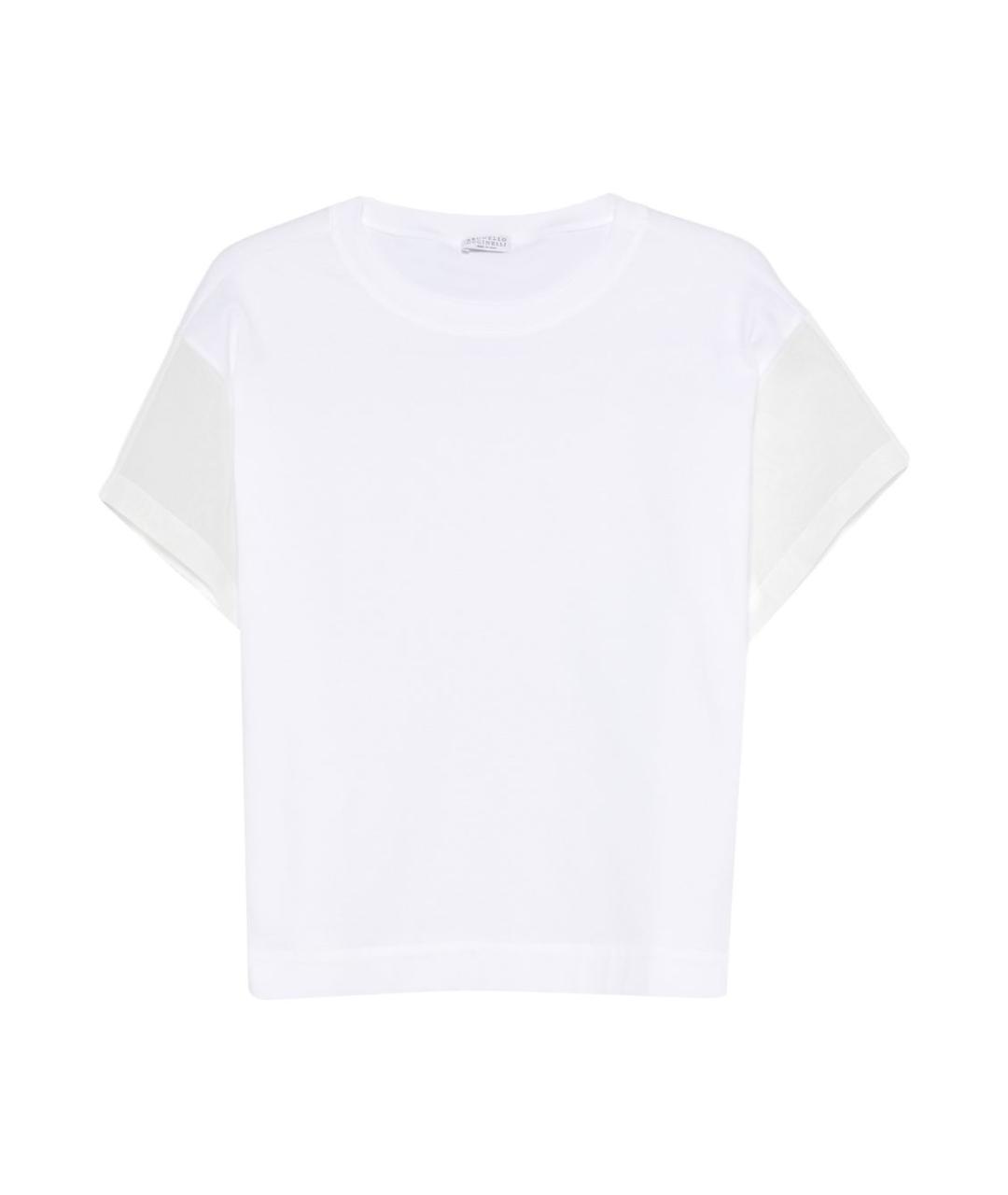 BRUNELLO CUCINELLI Белая хлопковая футболка, фото 1