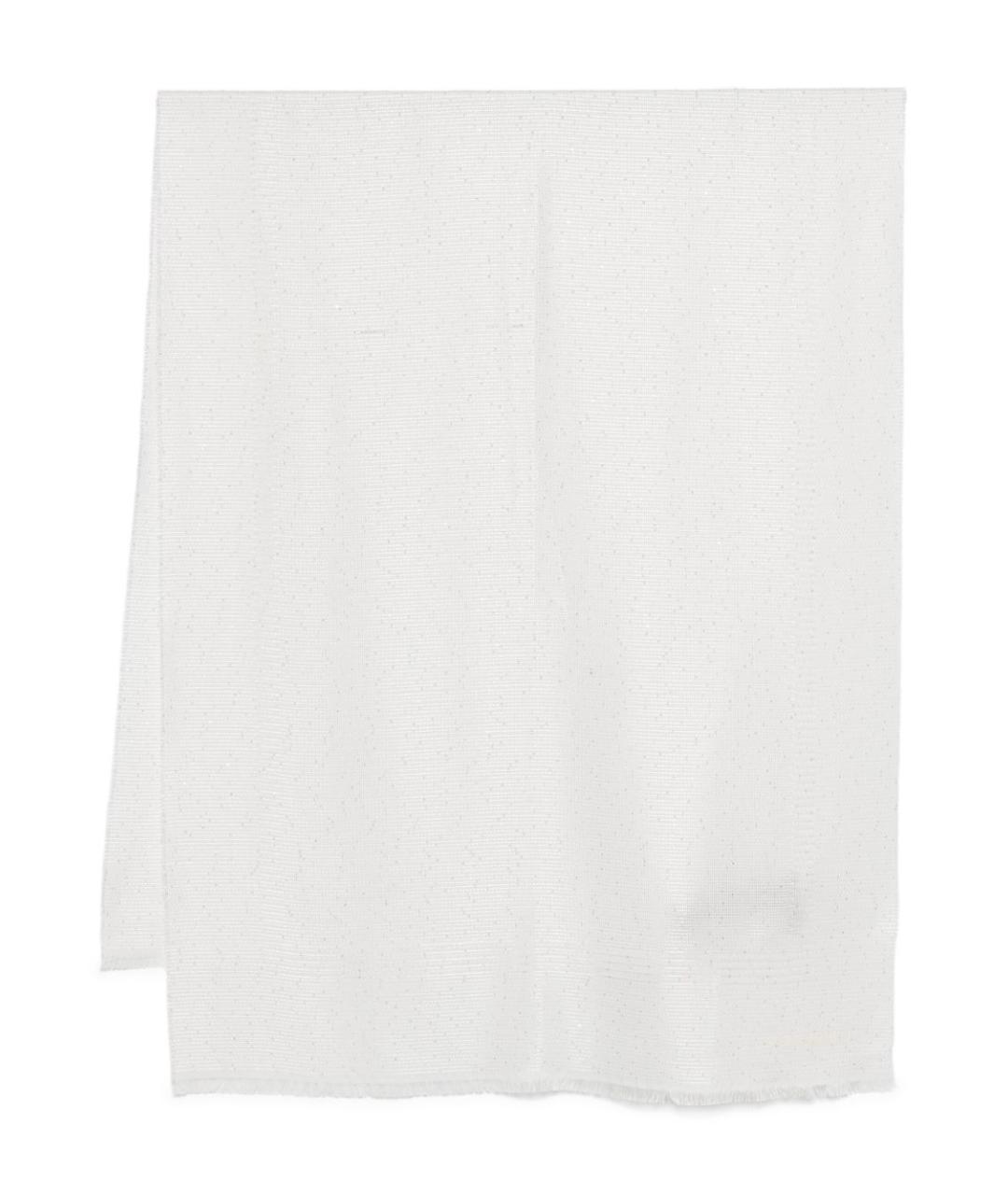 EMPORIO ARMANI Белый шерстяной шарф, фото 1