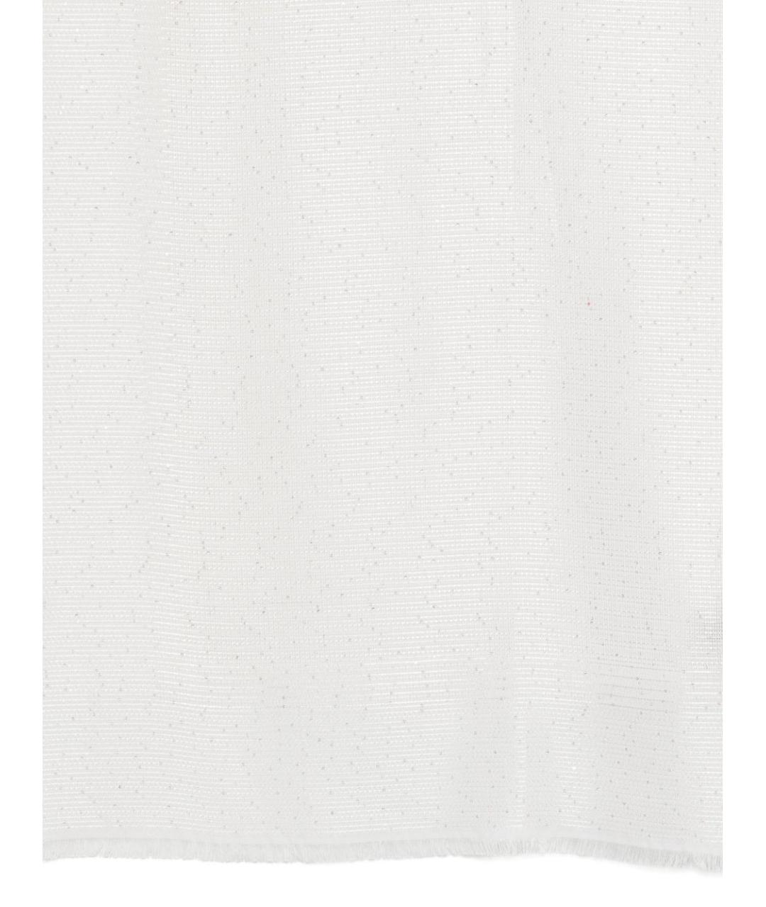 EMPORIO ARMANI Белый шерстяной шарф, фото 2