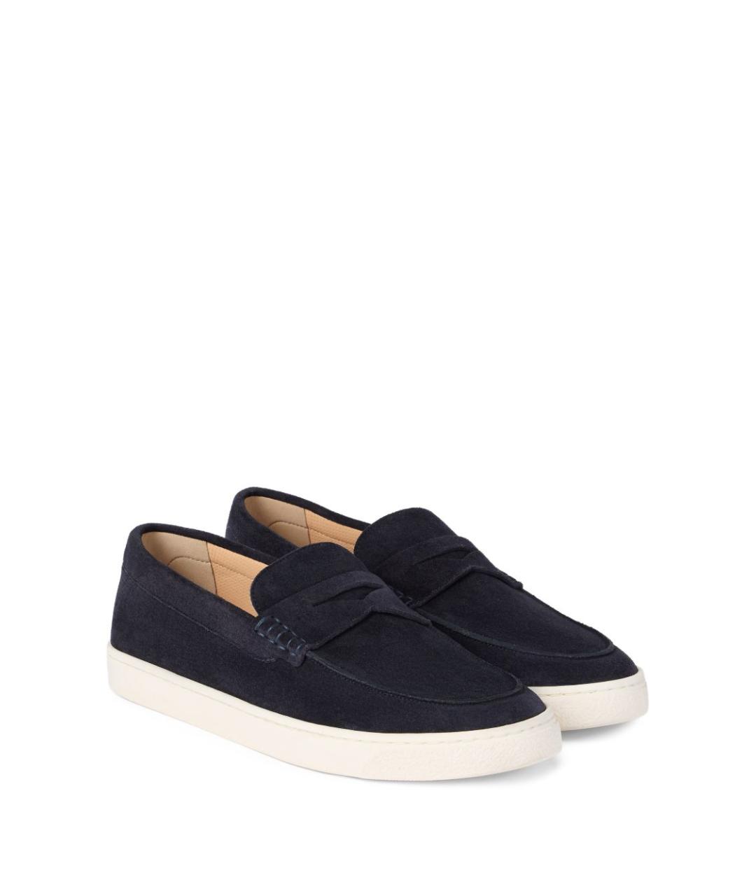 BRUNELLO CUCINELLI Синие замшевые лоферы, фото 2