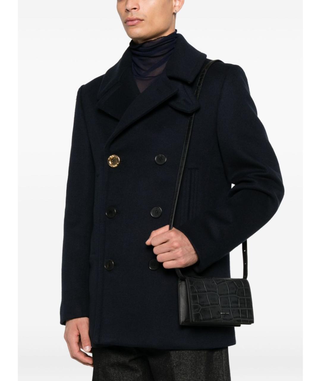 EMPORIO ARMANI Черная кожаная сумка на плечо, фото 4