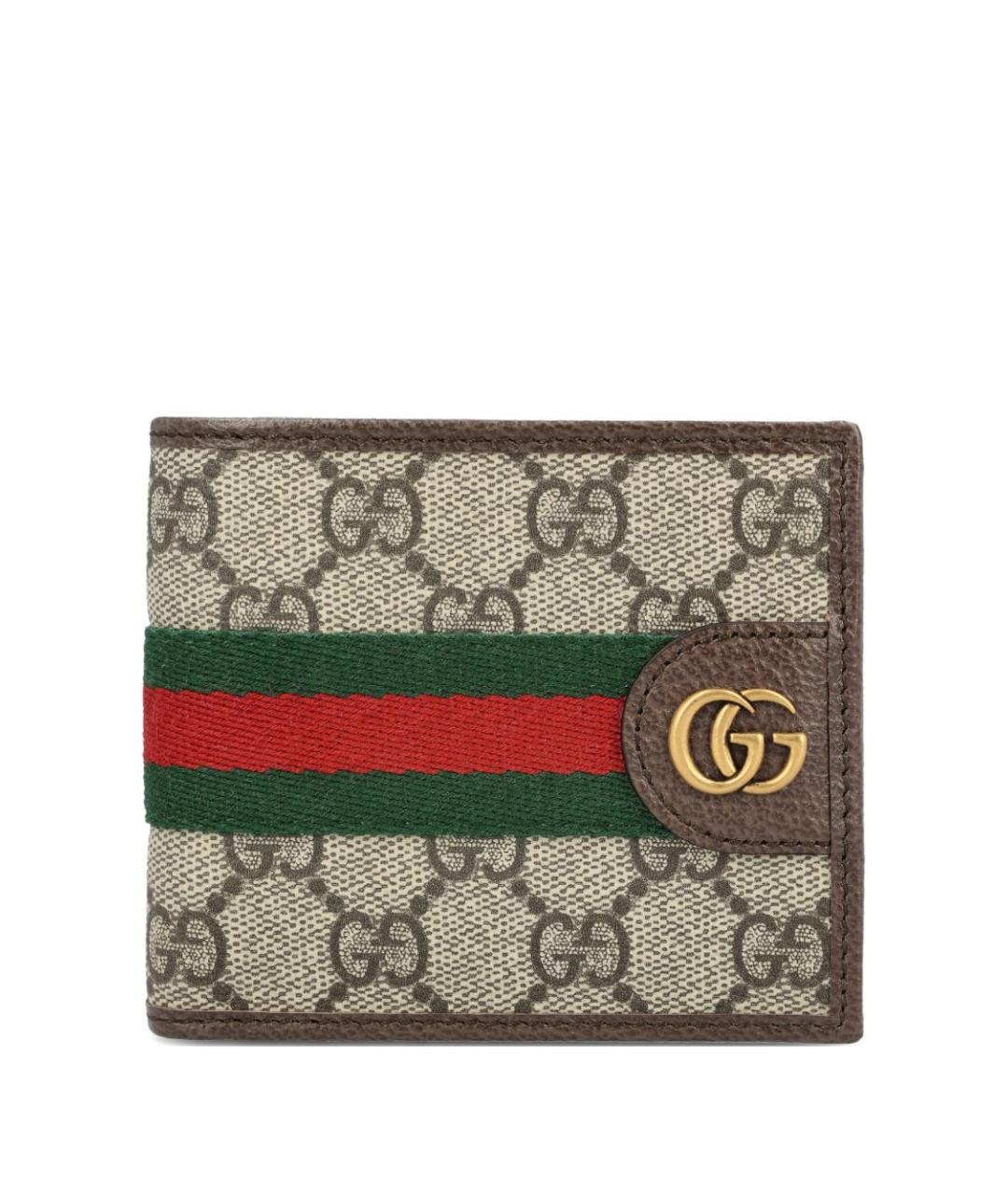 GUCCI Коричневый кожаный кошелек, фото 1