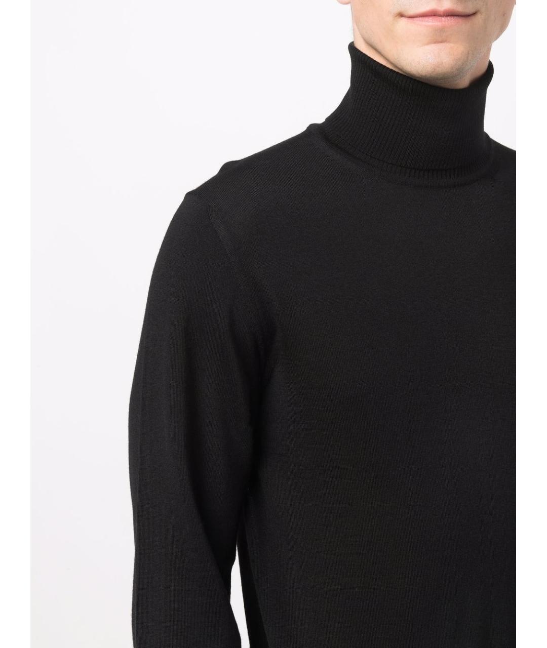 EMPORIO ARMANI Черная шерстяная водолазка, фото 2