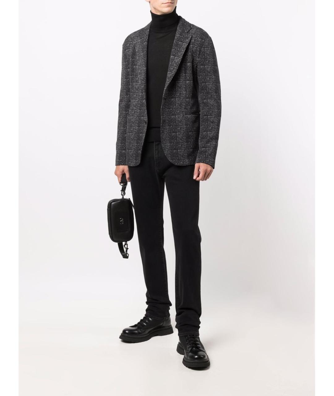 EMPORIO ARMANI Черная шерстяная водолазка, фото 4