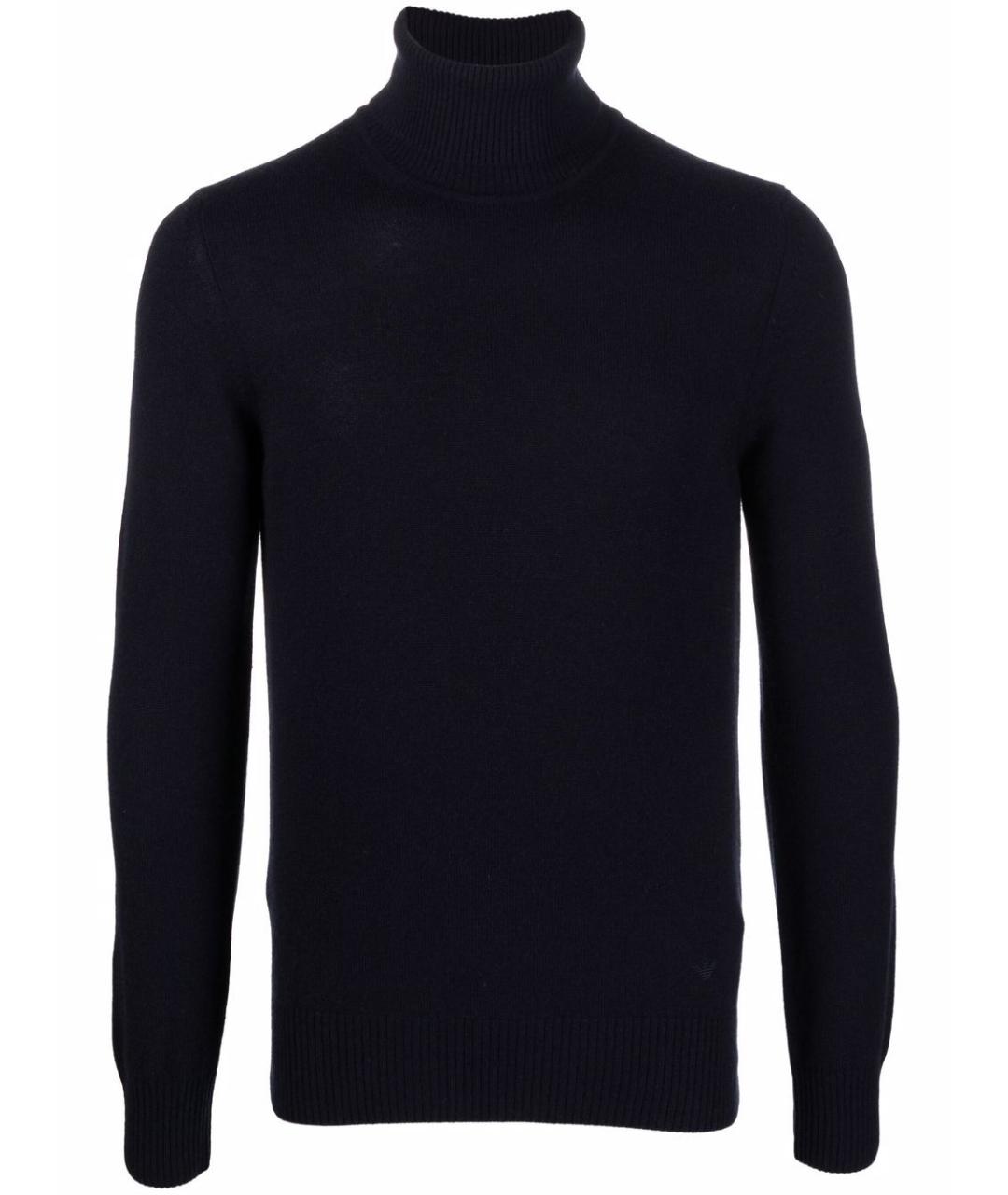 EMPORIO ARMANI Синяя кашемировая водолазка, фото 1