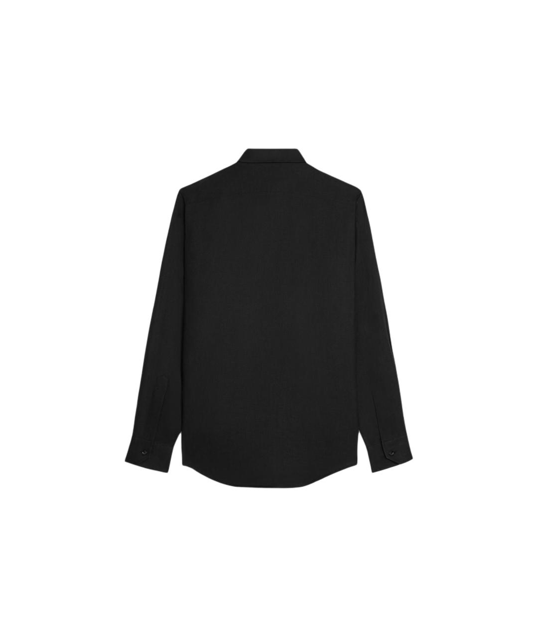 CELINE Черная льняная классическая рубашка, фото 2