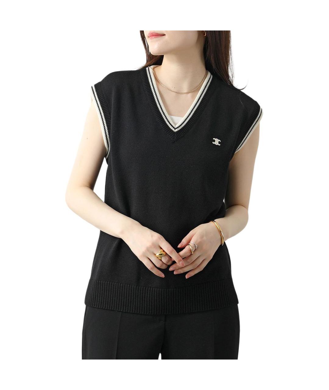 CELINE Черная жилетка, фото 6