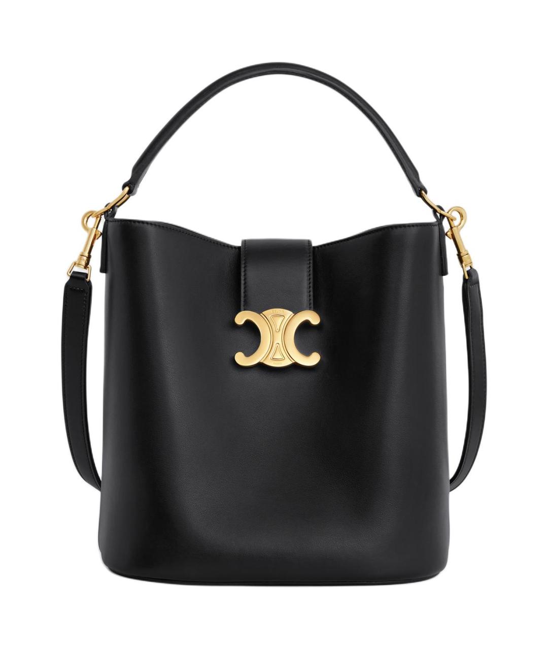 CELINE Черная кожаная сумка через плечо, фото 1