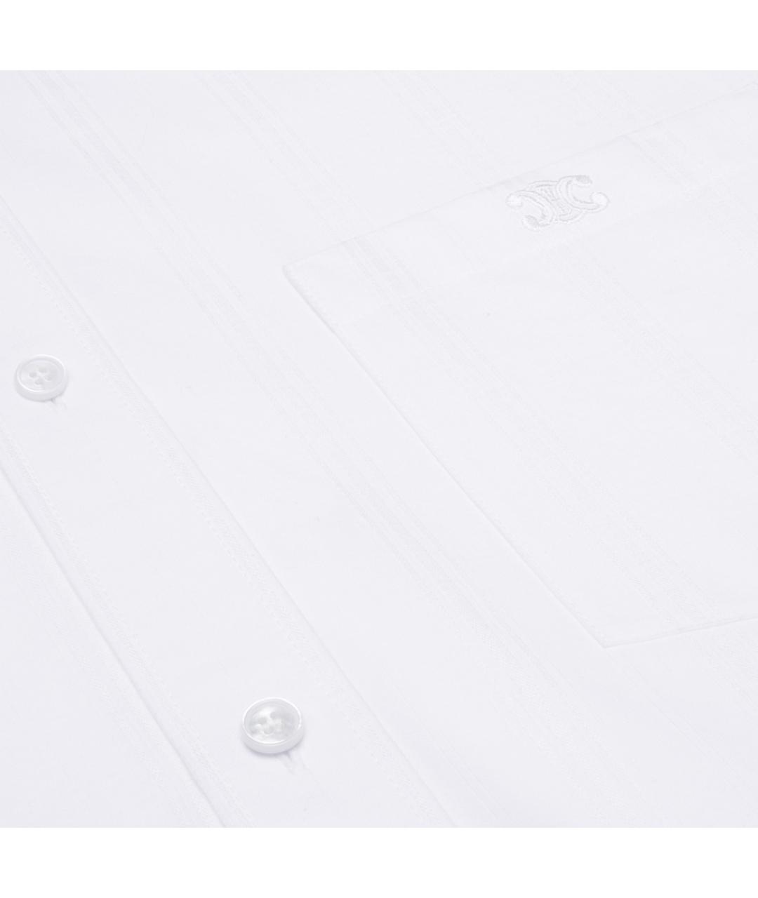 CELINE Белая хлопковая рубашка, фото 3