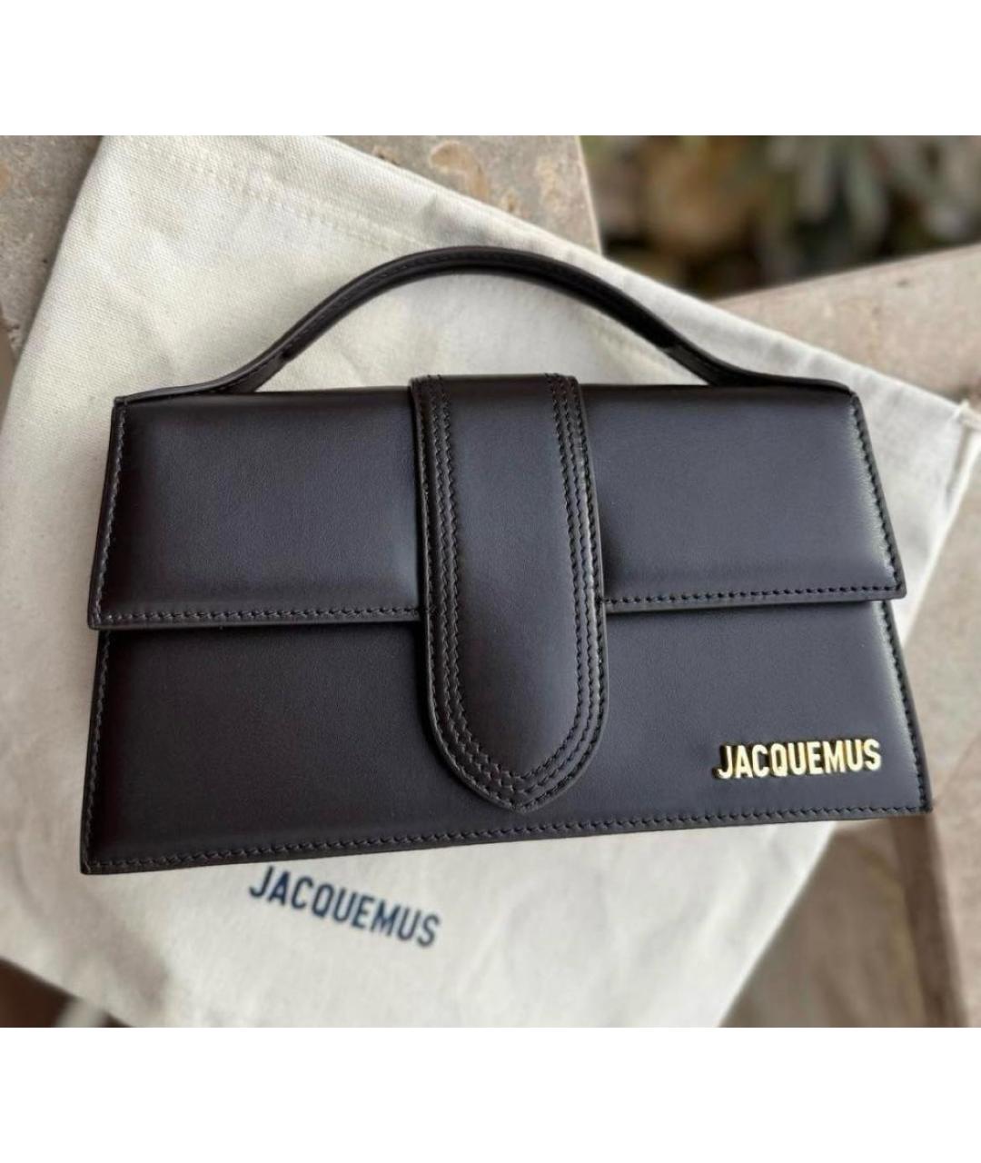 JACQUEMUS Коричневая кожаная сумка через плечо, фото 9