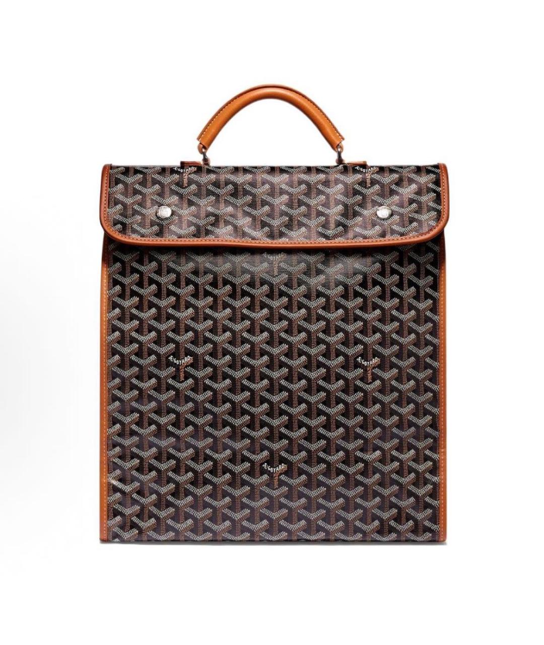 GOYARD Коричневый кожаный рюкзак, фото 2