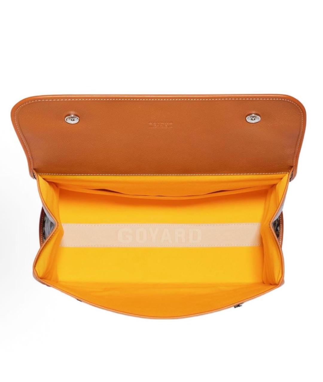 GOYARD Коричневый кожаный рюкзак, фото 5