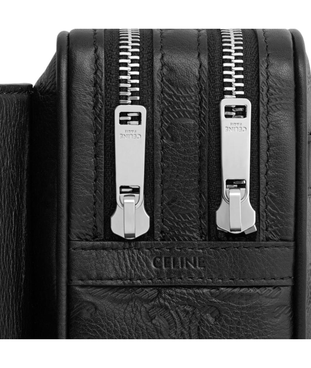 CELINE Черная кожаная поясная сумка, фото 4