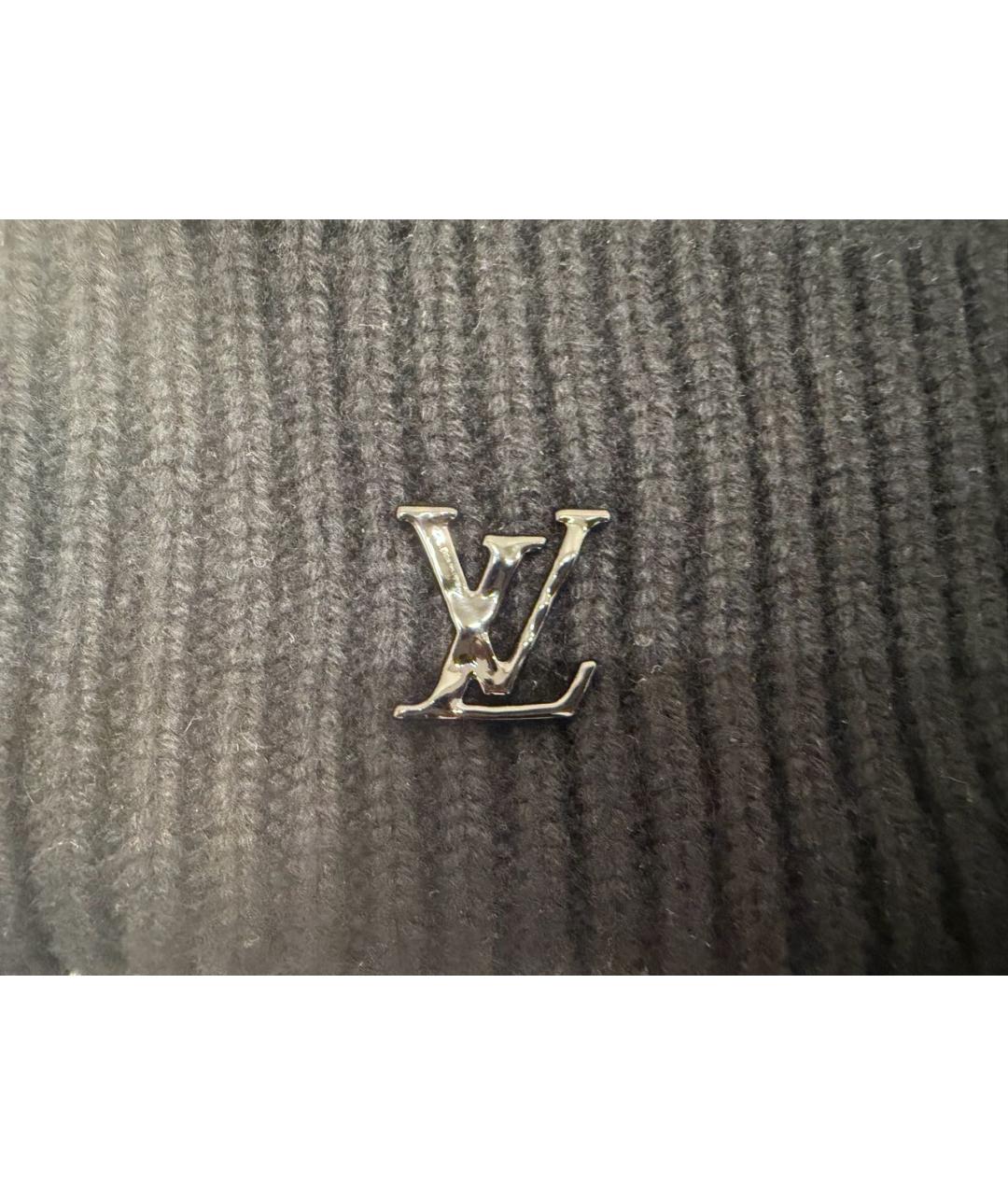 LOUIS VUITTON Черная кашемировая шапка, фото 5