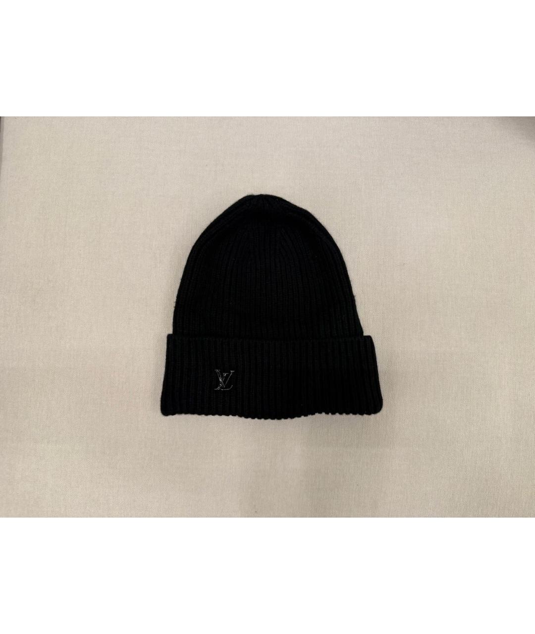 LOUIS VUITTON Черная кашемировая шапка, фото 3