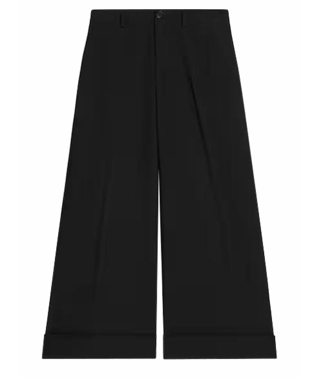 CELINE Черные шерстяные брюки широкие, фото 1