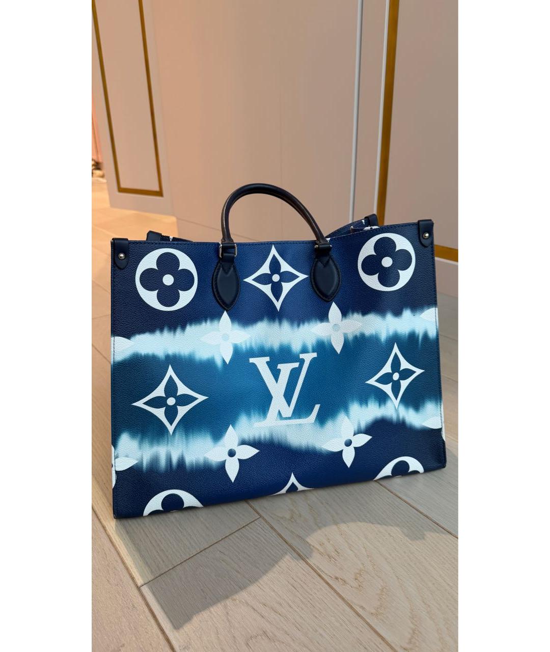 LOUIS VUITTON Синяя кожаная сумка через плечо, фото 6