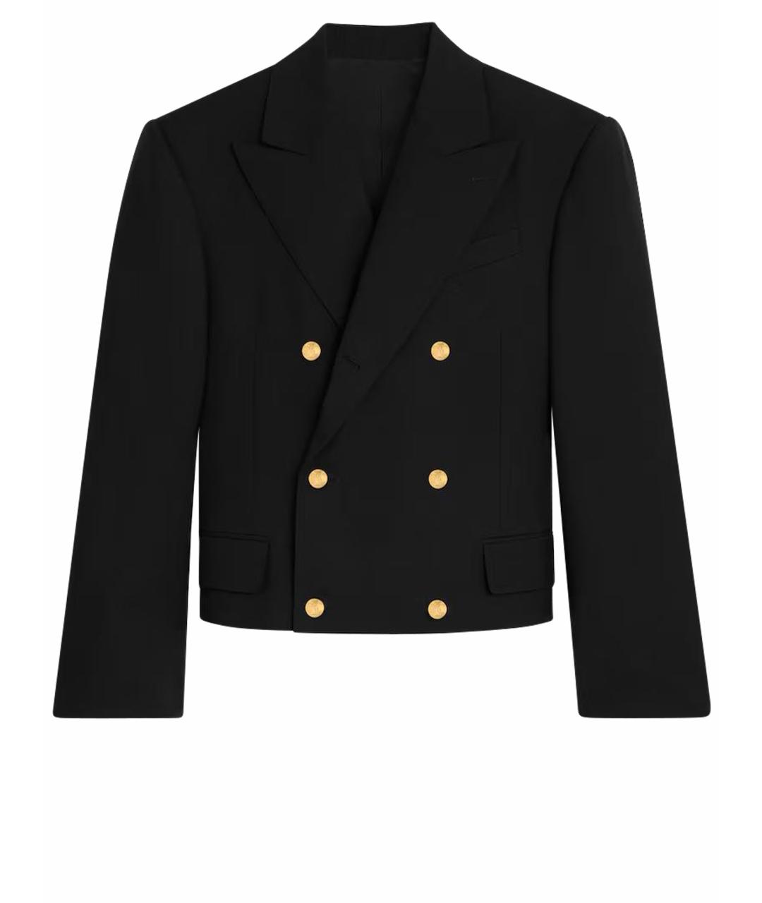 CELINE Черный шерстяной жакет/пиджак, фото 1