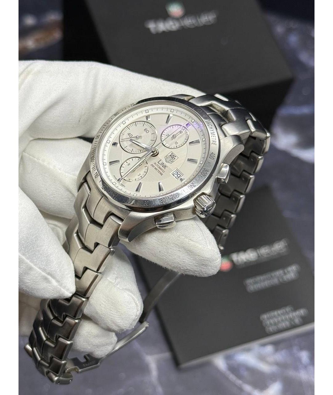 TAG HEUER Серебряные часы, фото 4