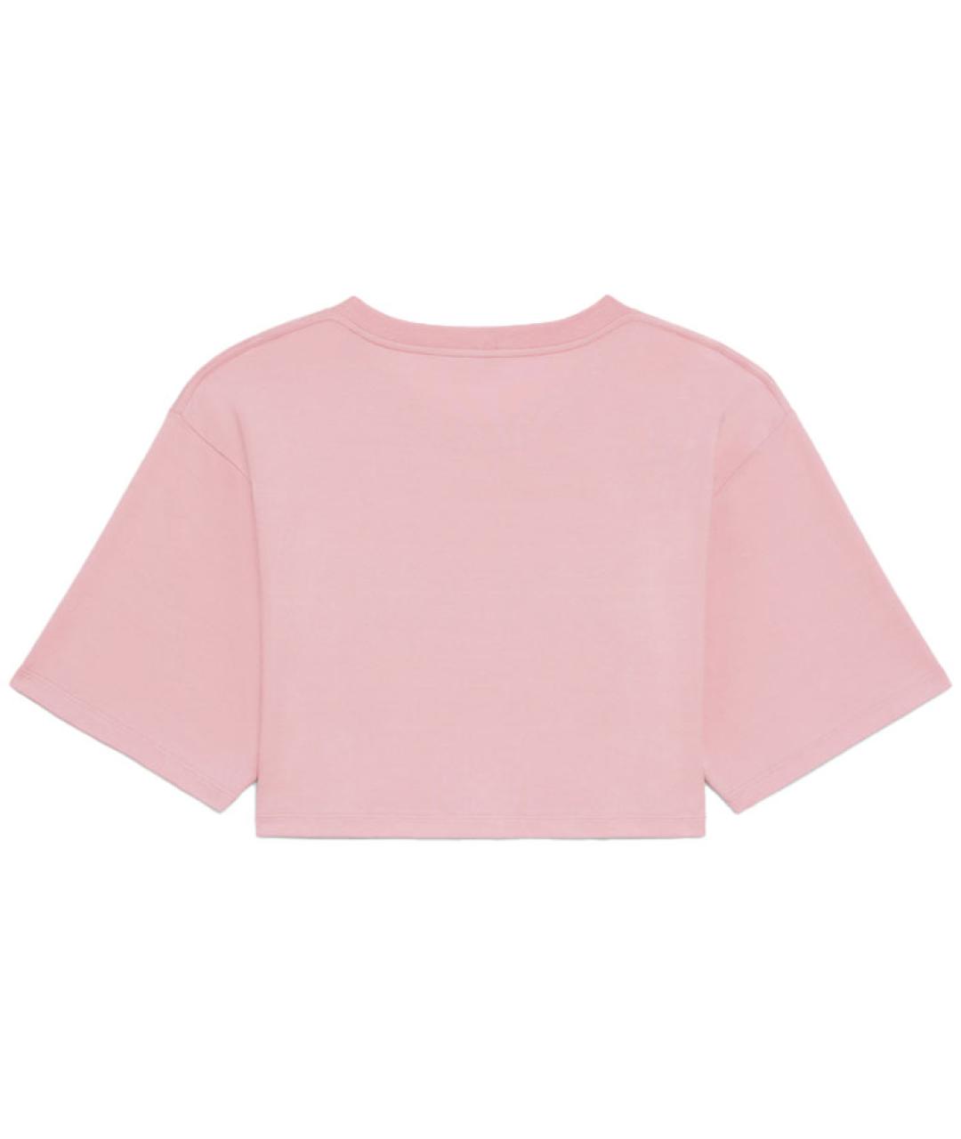 CELINE Розовая хлопковая футболка, фото 2