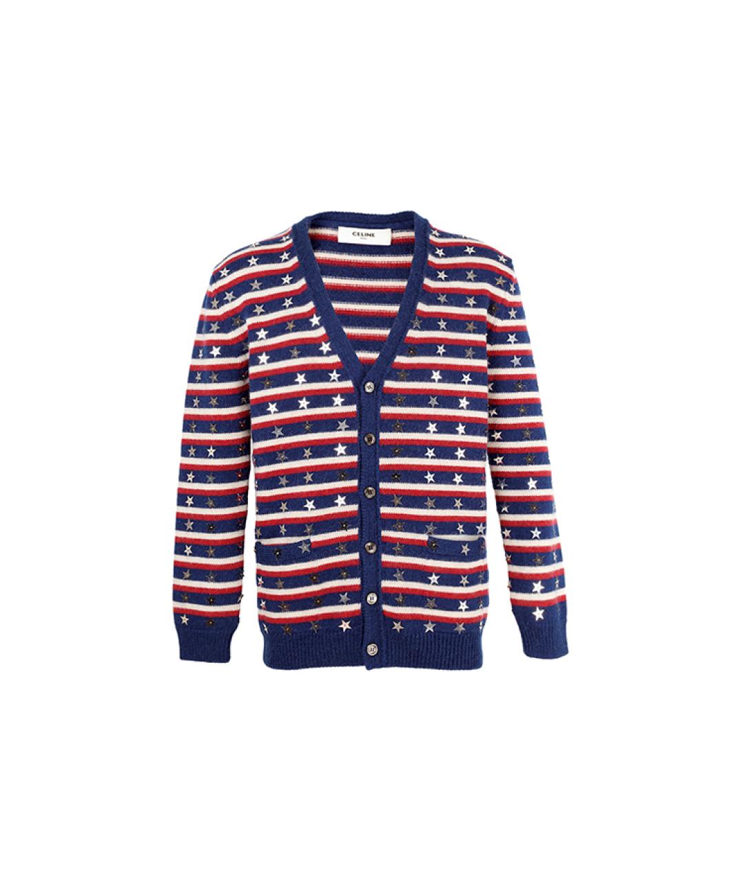 CELINE Мульти шерстяной кардиган, фото 1