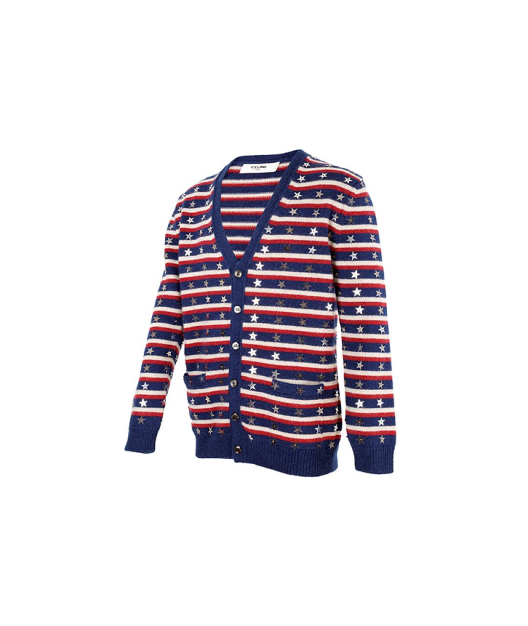 CELINE Мульти шерстяной кардиган, фото 3