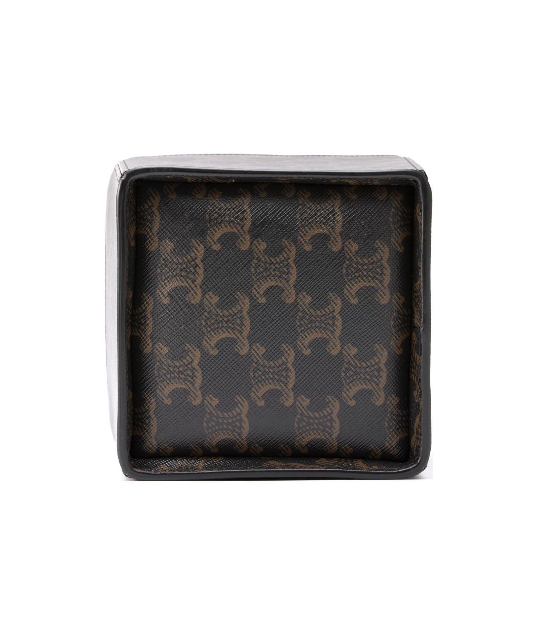 CELINE Коричневая кожаная сумка с короткими ручками, фото 4