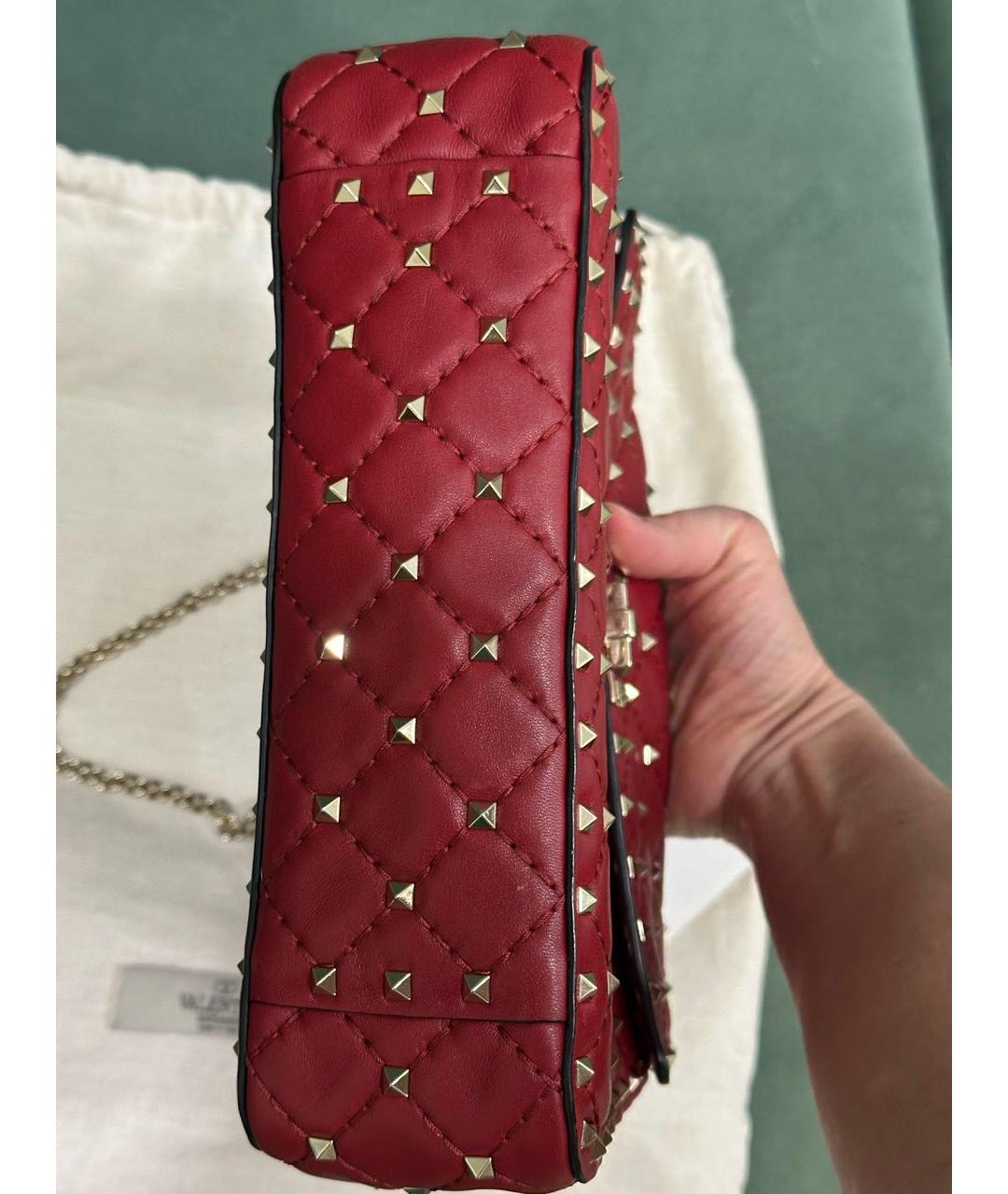 VALENTINO Красная кожаная сумка через плечо, фото 5