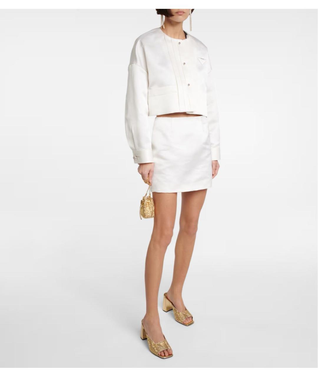 PRADA Золотые кожаные мюли, фото 7