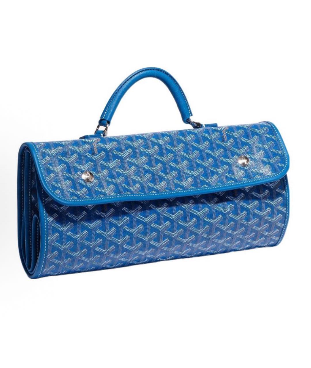 GOYARD Синий кожаный рюкзак, фото 5