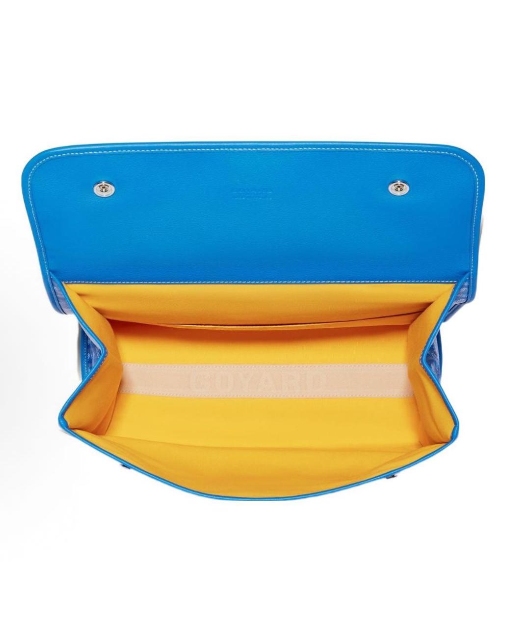 GOYARD Синий кожаный рюкзак, фото 4