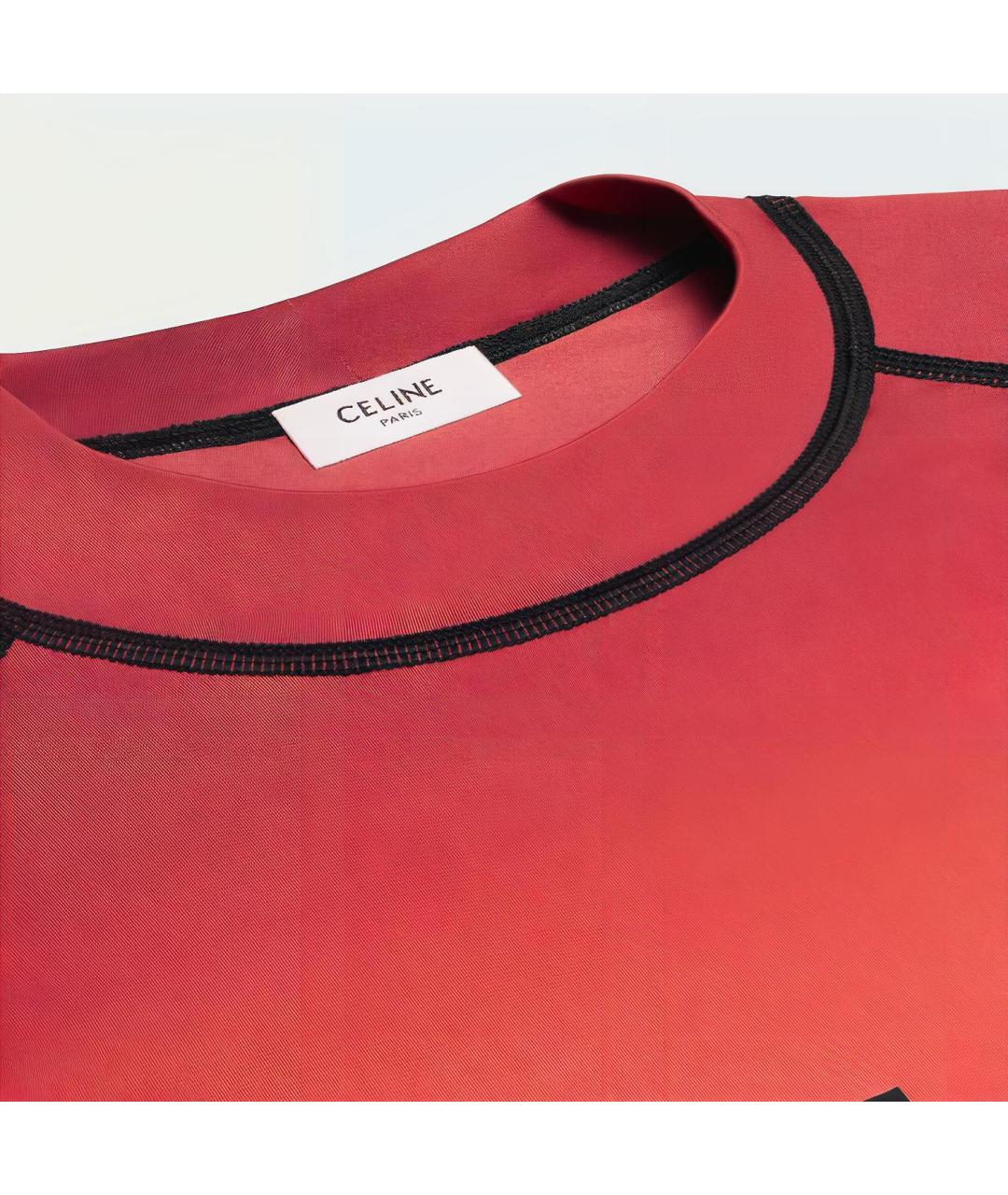 CELINE Оранжевая футболка, фото 5