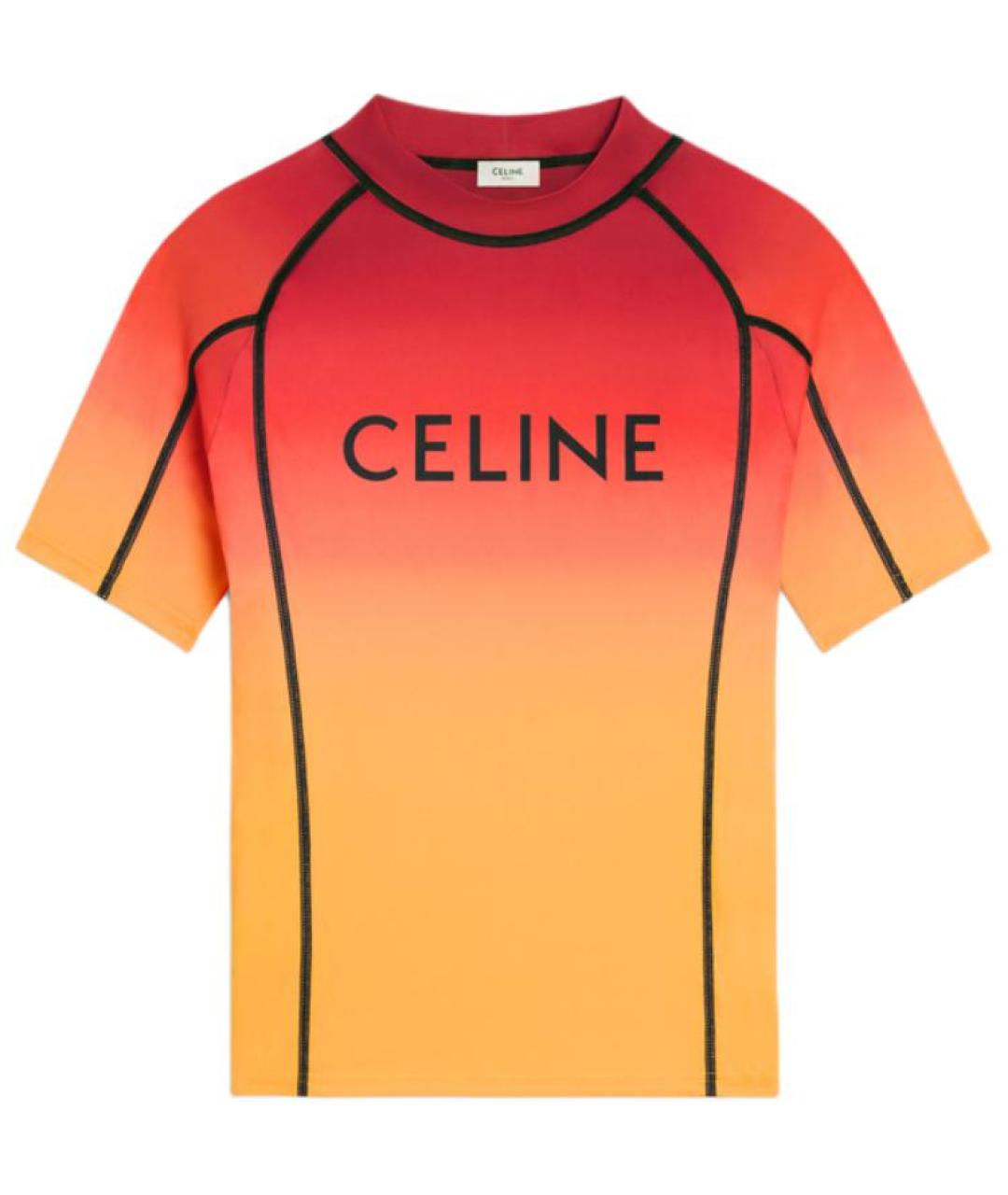 CELINE Оранжевая футболка, фото 1