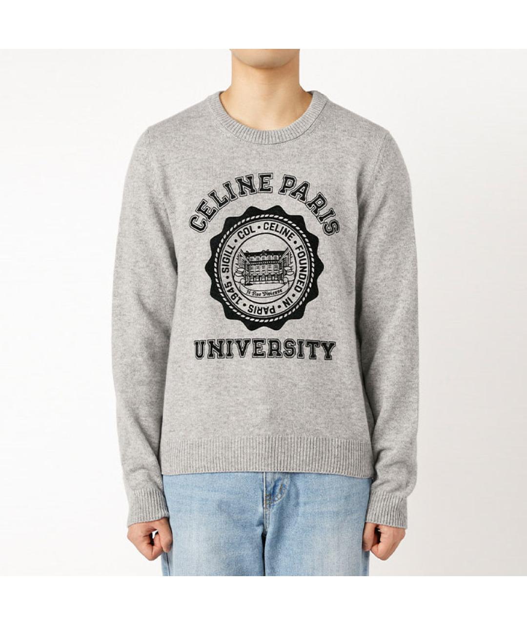 CELINE Серый кашемировый джемпер / свитер, фото 3