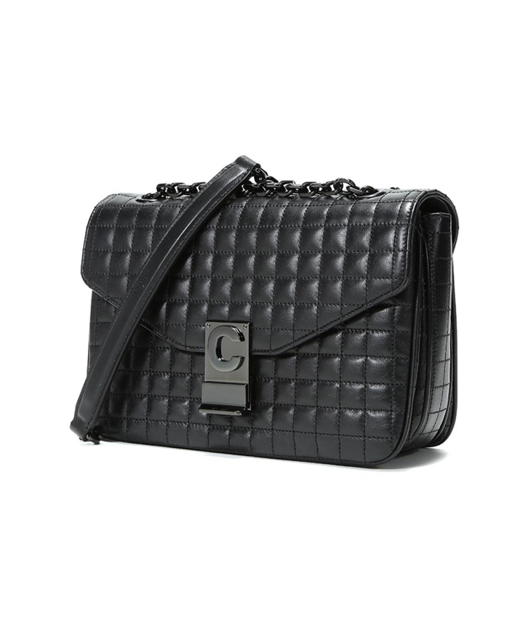 CELINE Черная кожаная сумка через плечо, фото 2