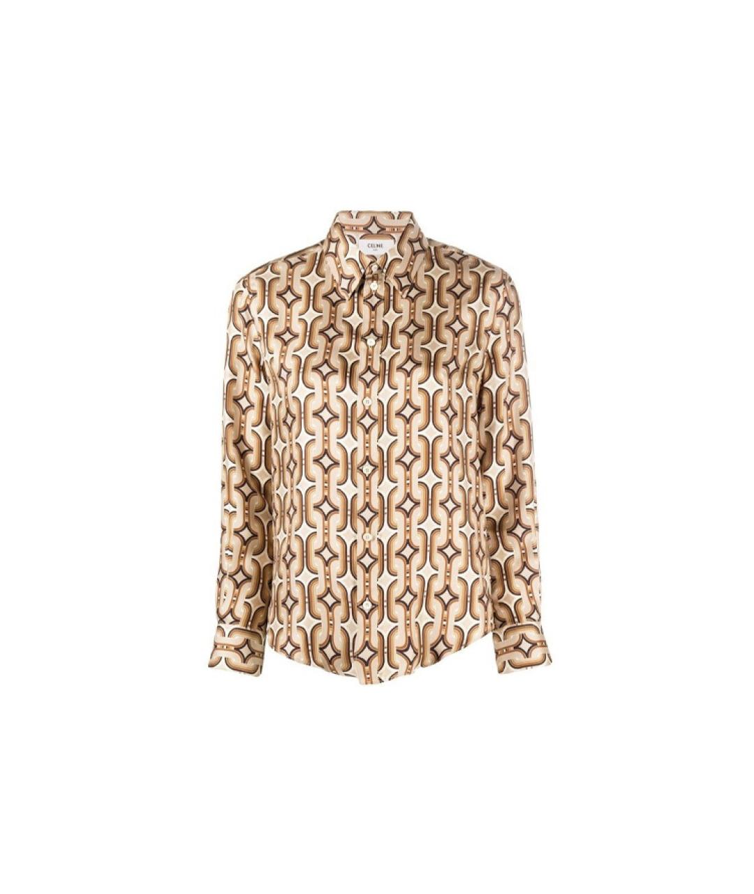 CELINE Мульти шелковая рубашка, фото 1