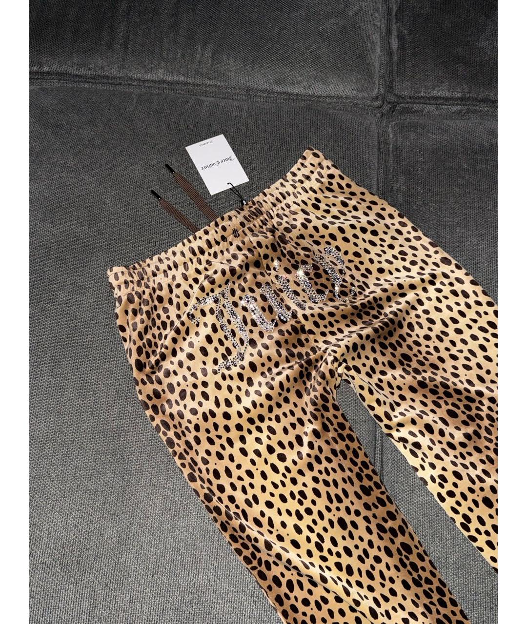 JUICY COUTURE Горчичные велюровые брюки широкие, фото 3