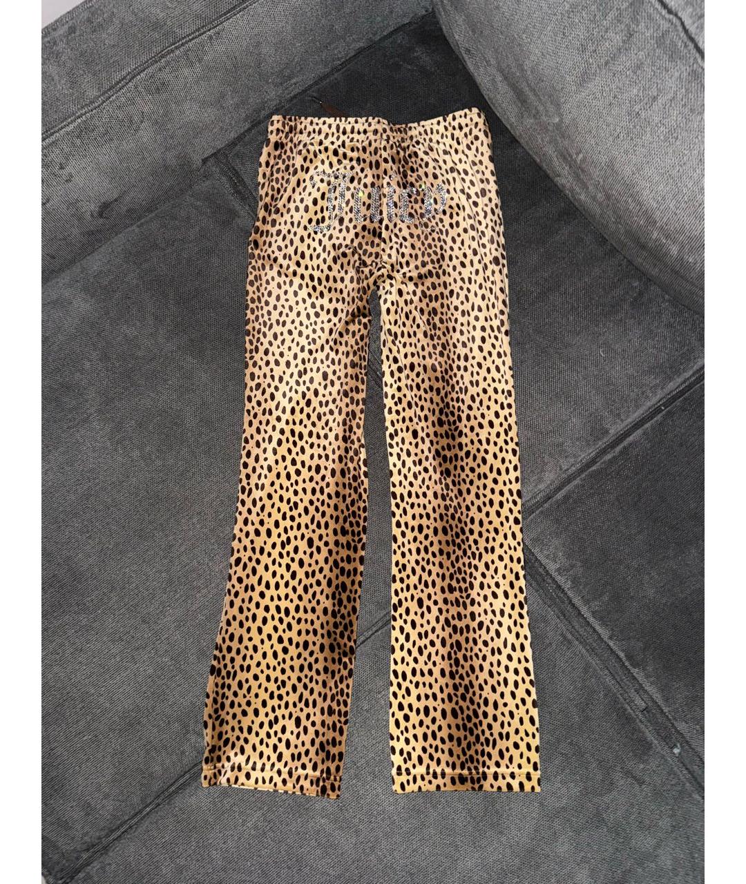 JUICY COUTURE Горчичные велюровые брюки широкие, фото 2