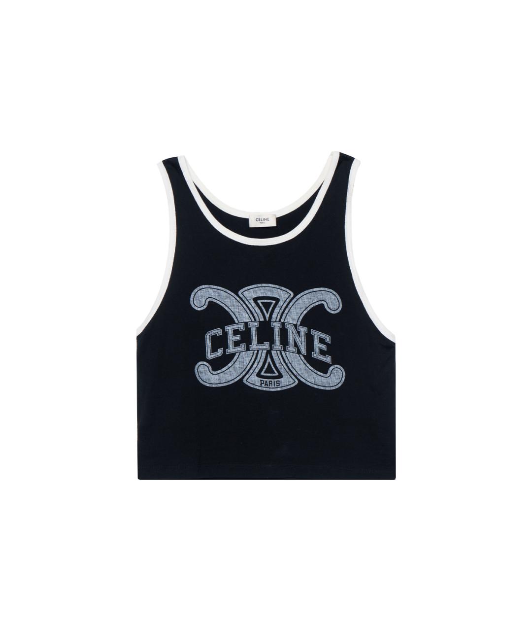 CELINE Черная майка, фото 1
