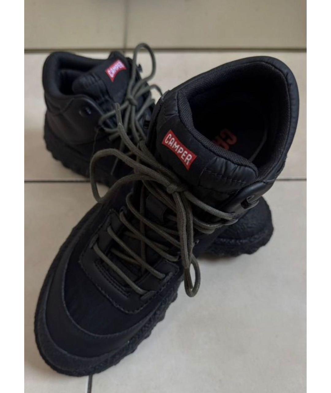 Camper Черные текстильные низкие ботинки, фото 6