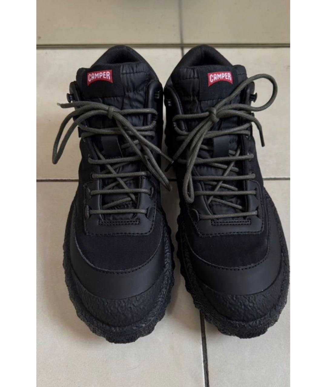 Camper Черные текстильные низкие ботинки, фото 5