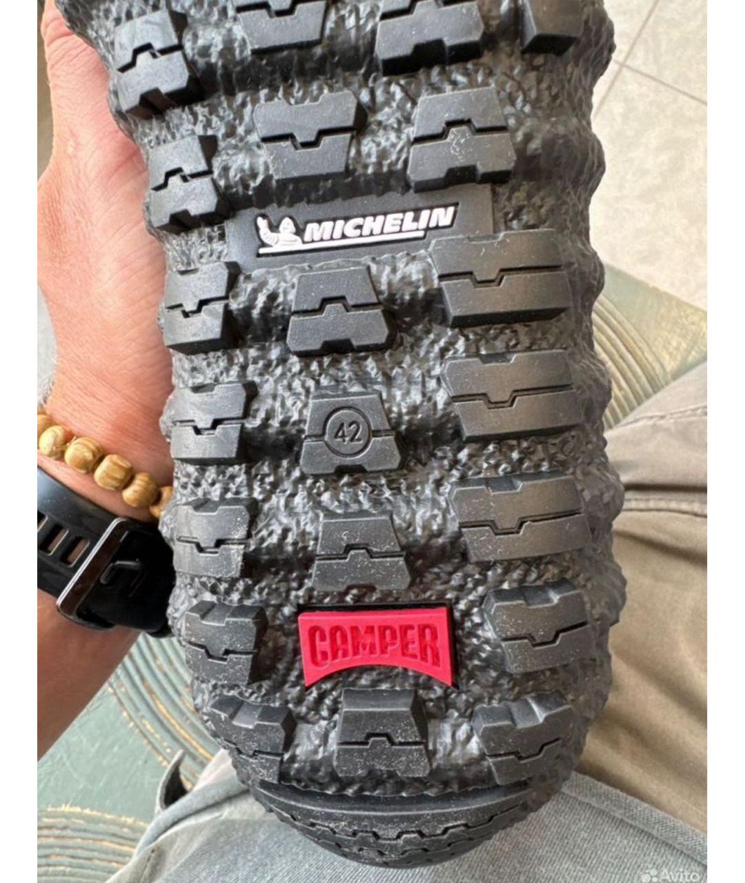 Camper Черные текстильные низкие ботинки, фото 7