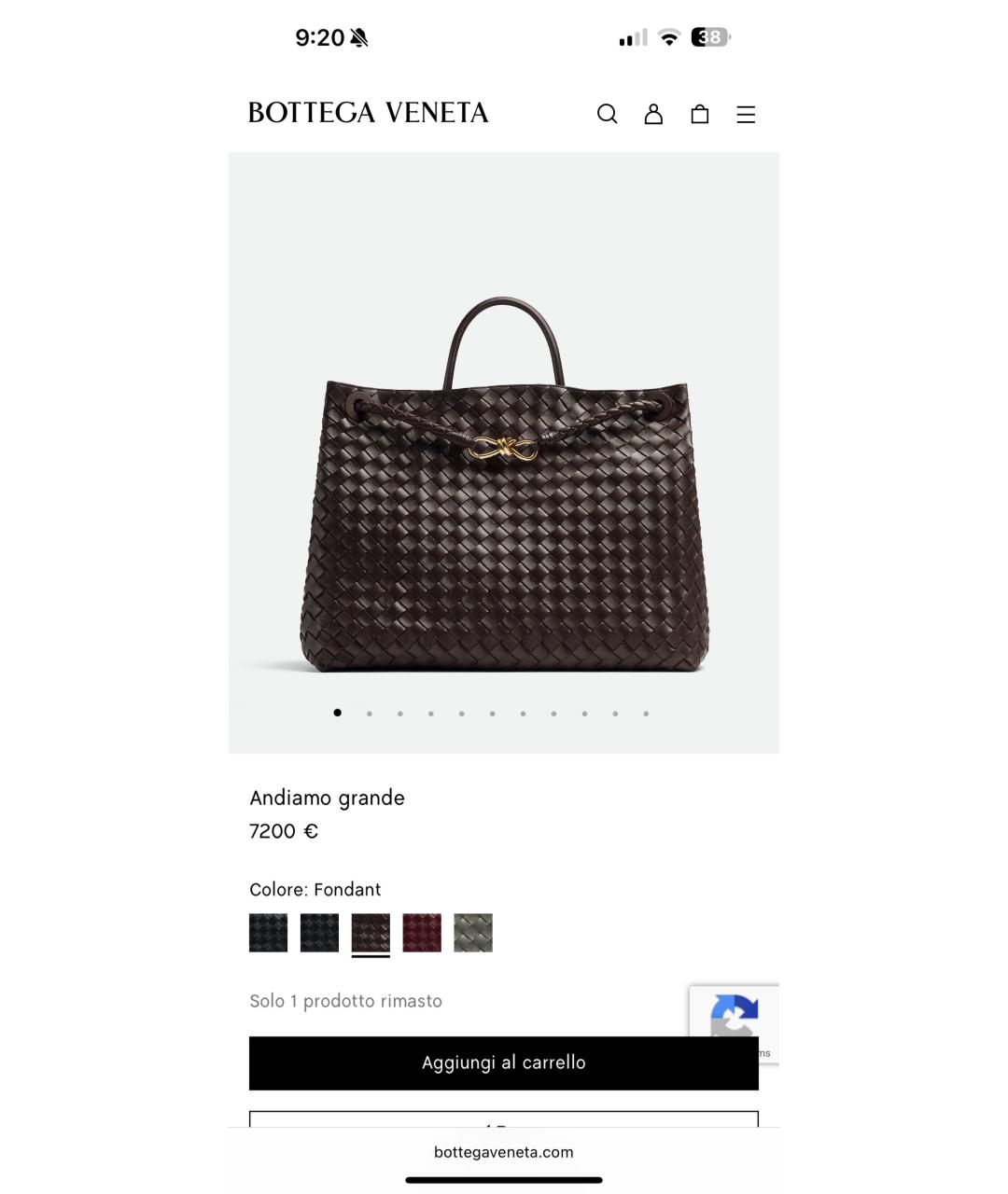 BOTTEGA VENETA Коричневая кожаная сумка с короткими ручками, фото 6