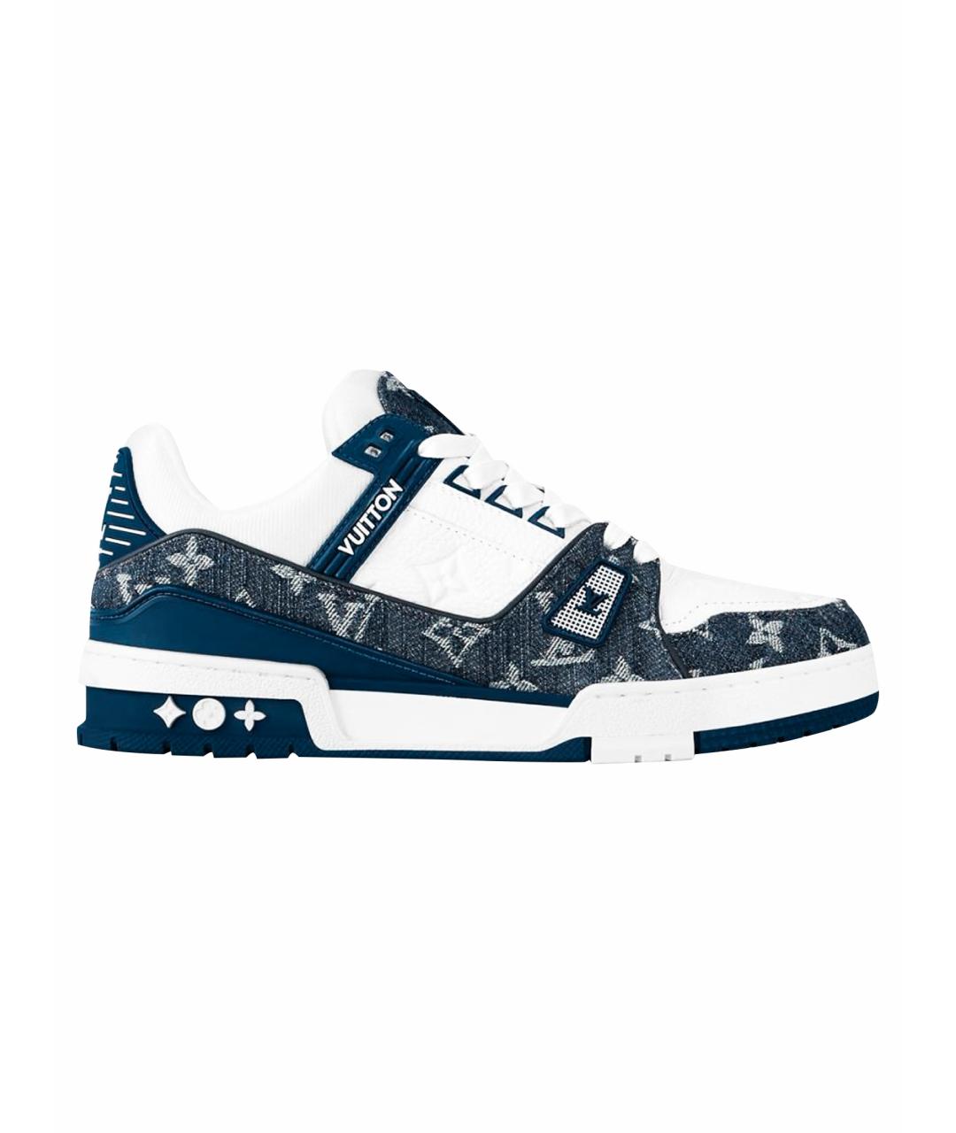 LOUIS VUITTON Белые кожаные низкие кроссовки / кеды, фото 1