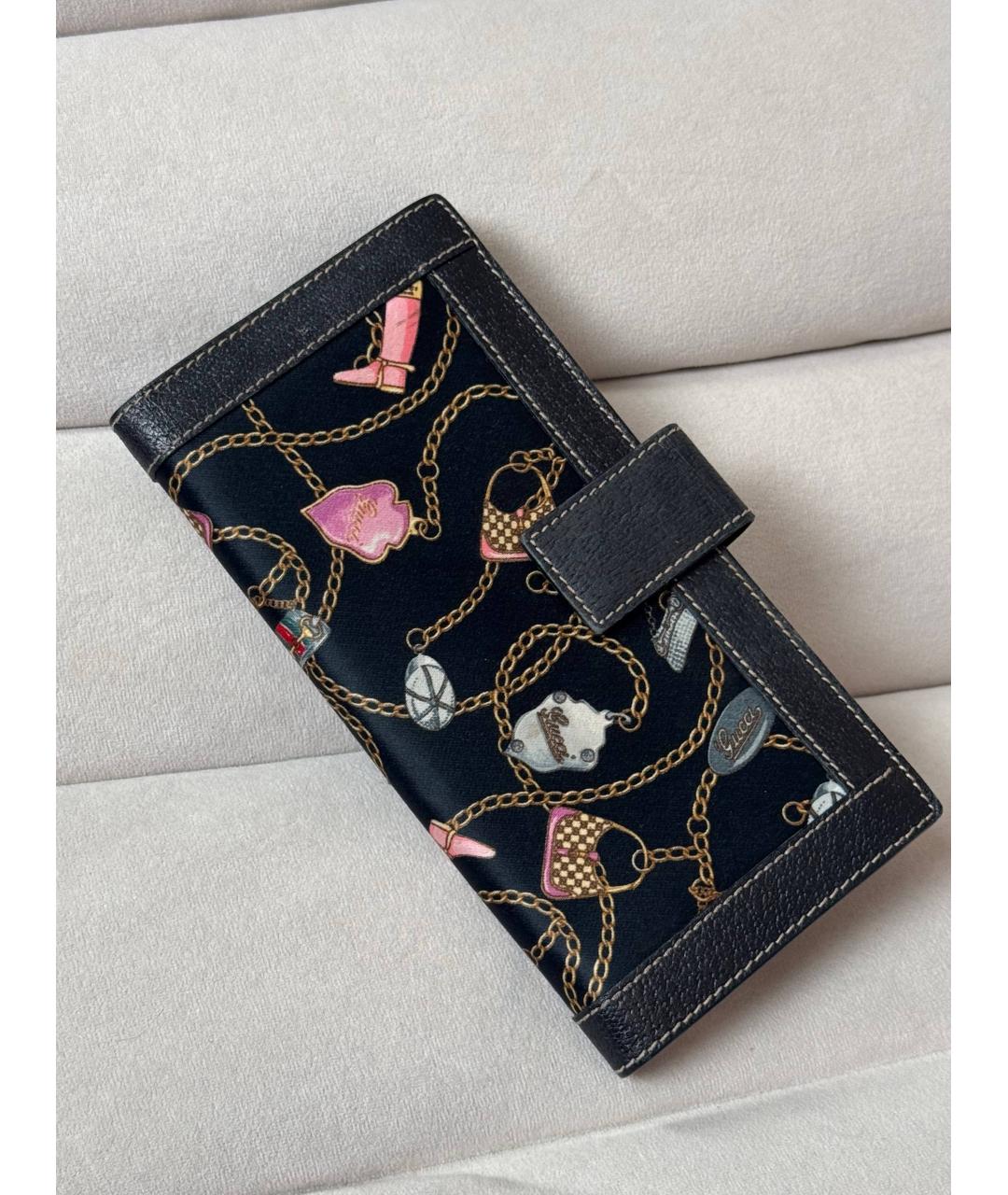 GUCCI Черный кожаный кошелек, фото 2