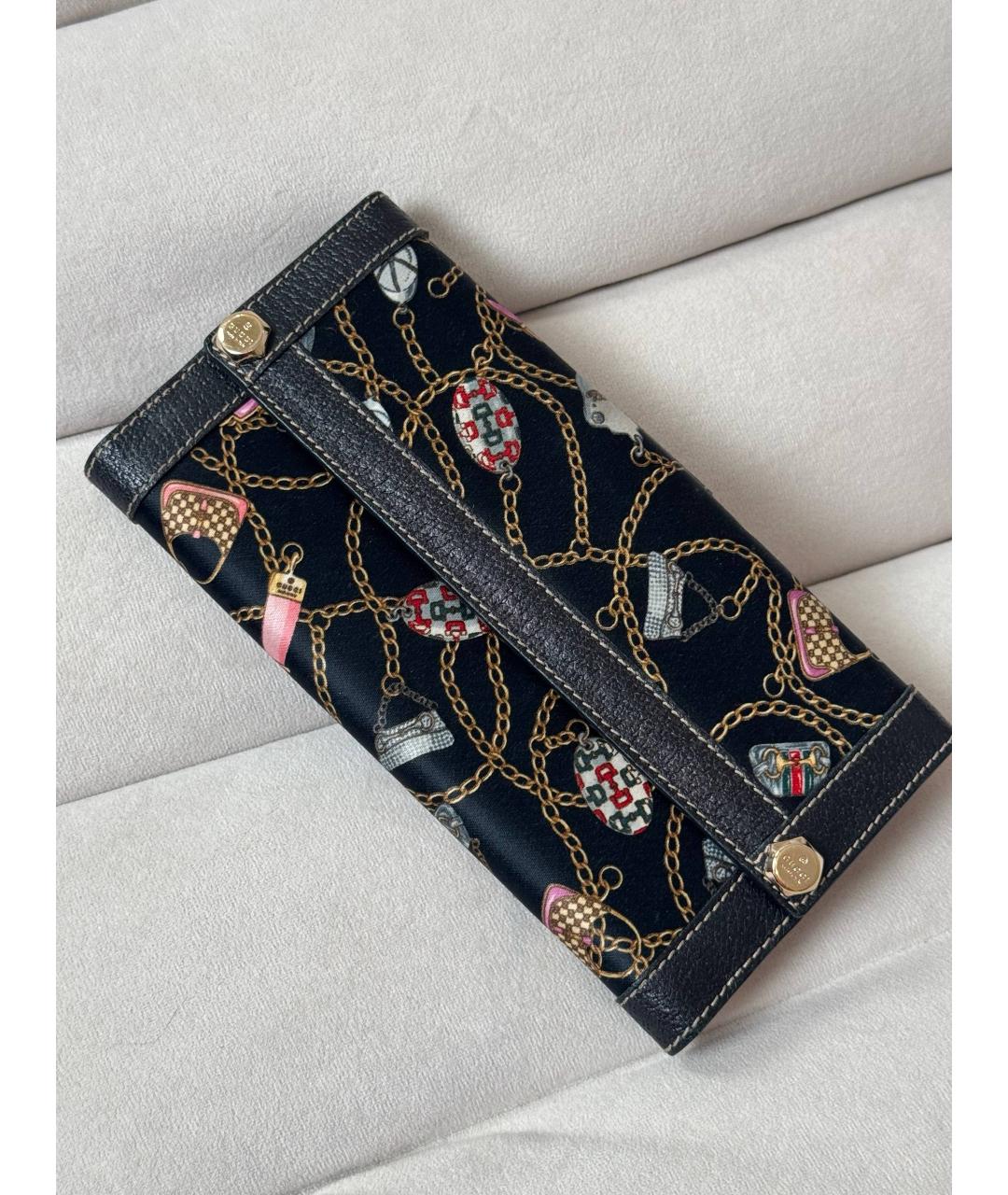 GUCCI Черный кожаный кошелек, фото 6