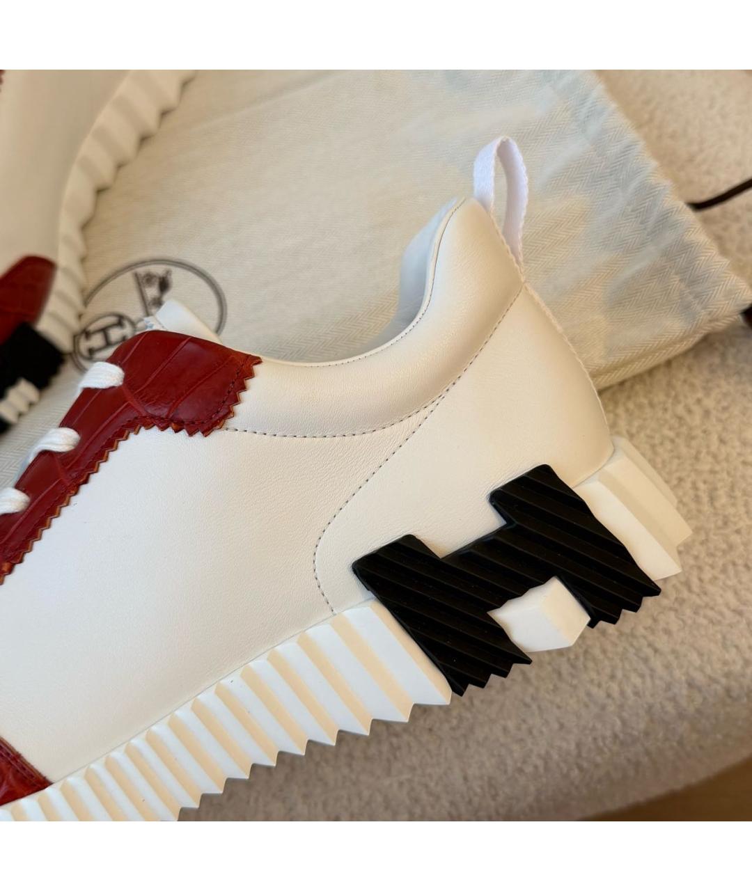 HERMES Мульти низкие кроссовки / кеды из экзотической кожи, фото 6